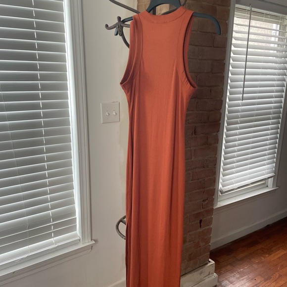 Lulus Rust Orange Ribbed Dress - Picture 6 of 6